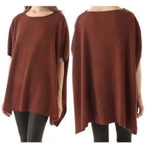 Vince wool cashmere blend knit oversized poncho sweater